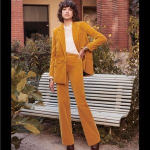 Sezane Ferdinand velvet trousers, size FR40/US8